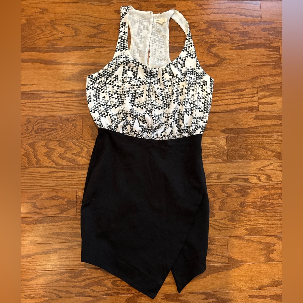 Silence + Noise Monochrome Patterned Dress